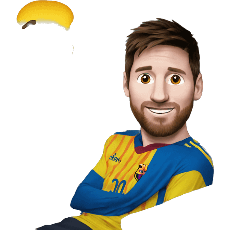 Messi dans un avion emoji