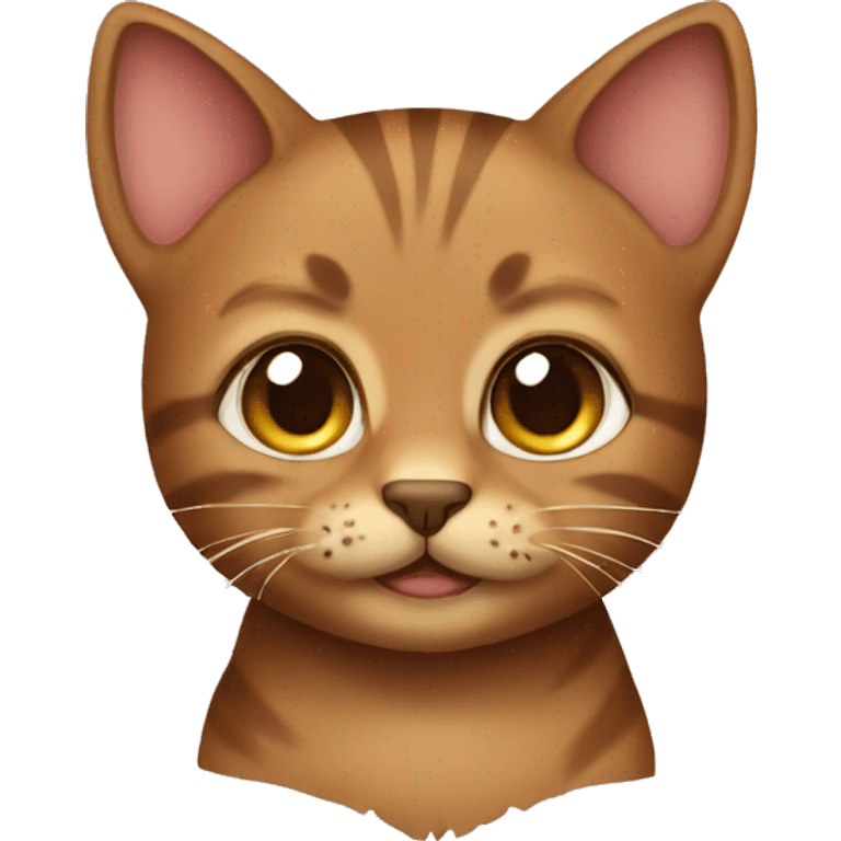 Cute brown cat emoji