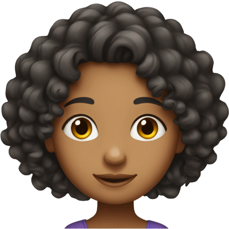 Curly hair, Indian girl emoji