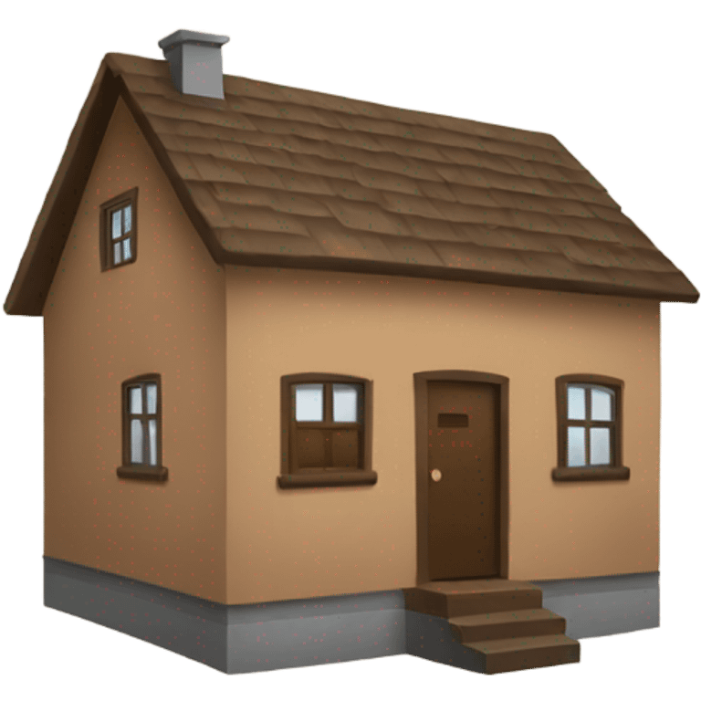 A brown house  emoji