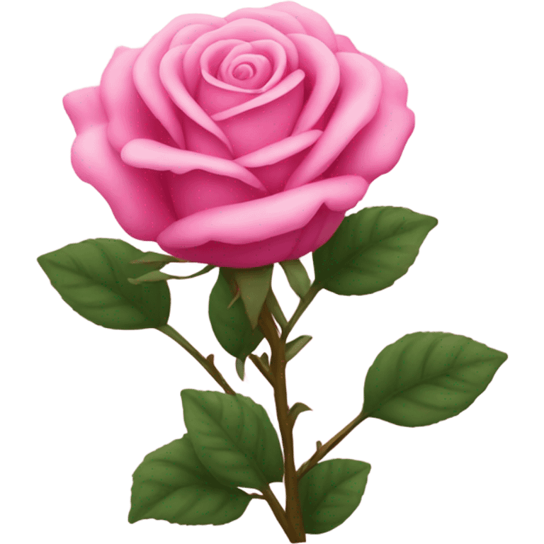 pink rose bush emoji