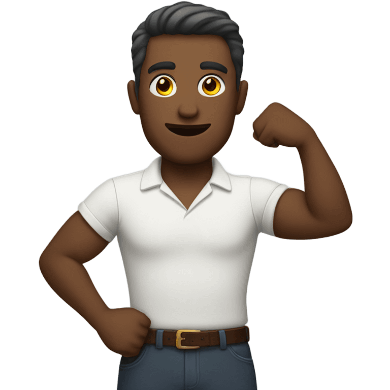 man with arms elevated emoji