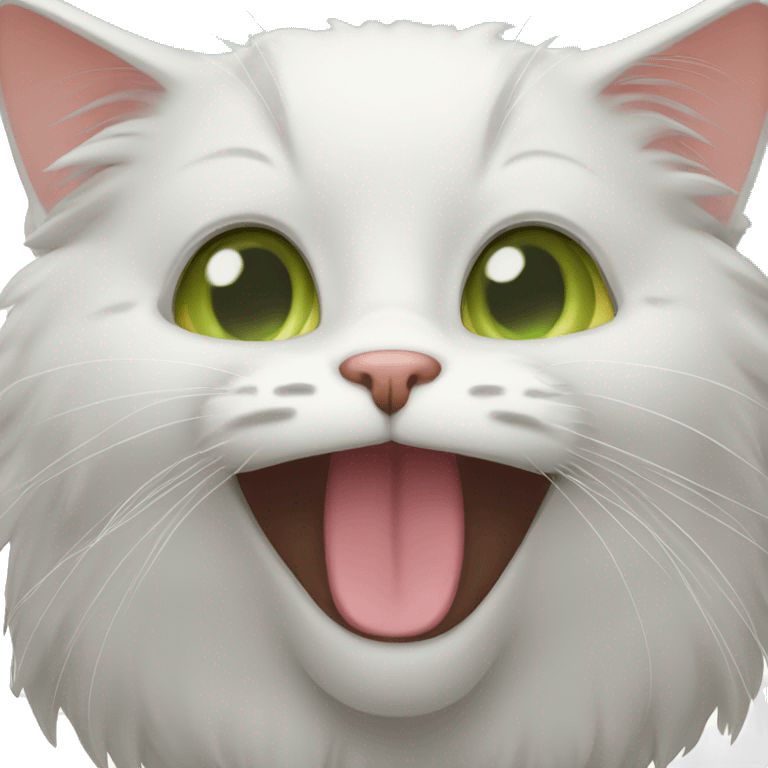 Cat with funny emoji