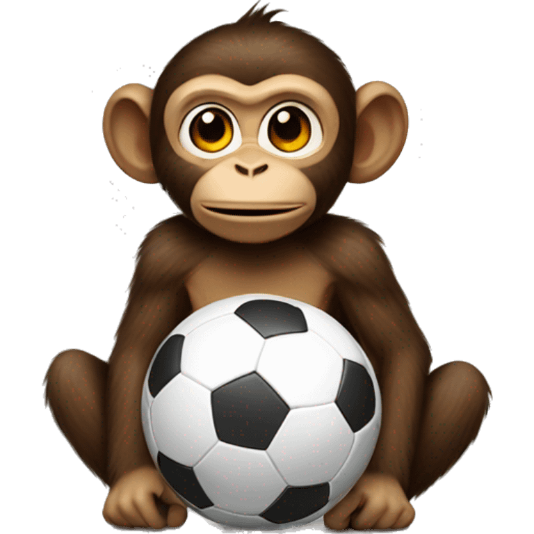 Monkey with a football emoji