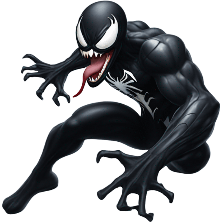 venom from spider man swinging emoji