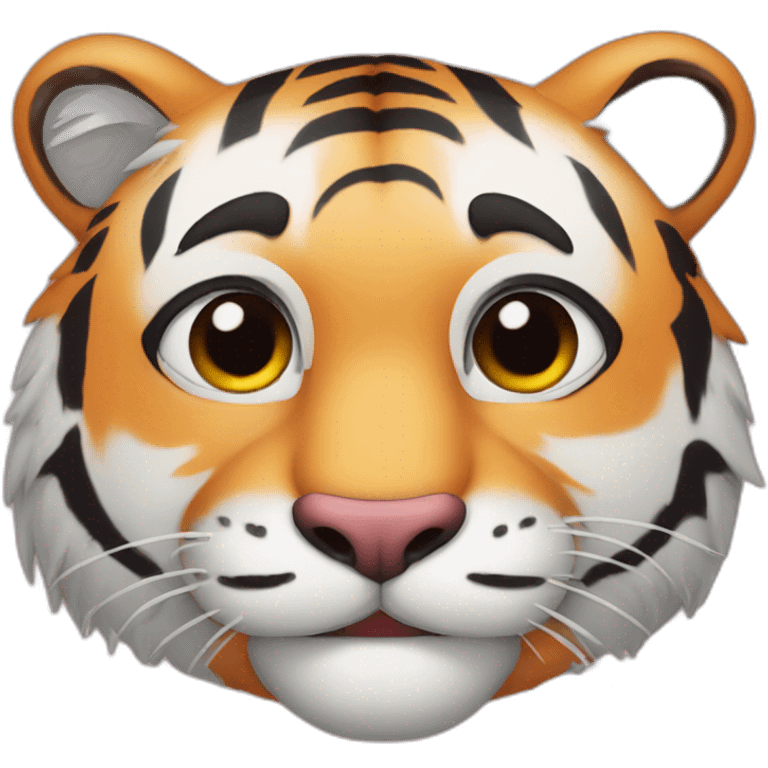 Tiger face with hearts in eyes emoji