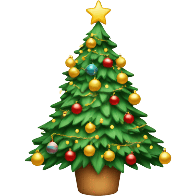 Decorated Christmas tree emoji