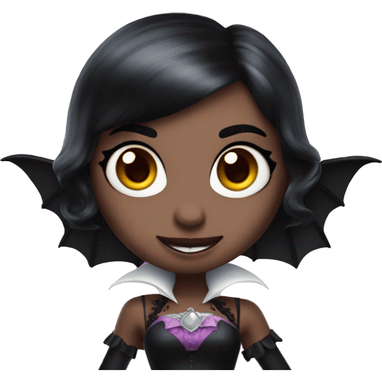 Draculaura holding a bat emoji