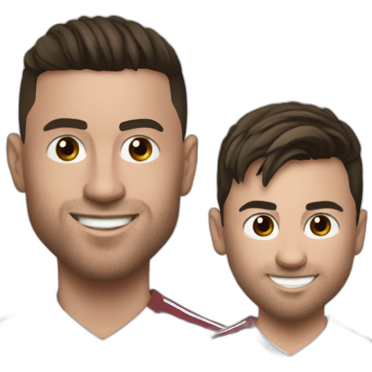 Ronaldo with messi emoji