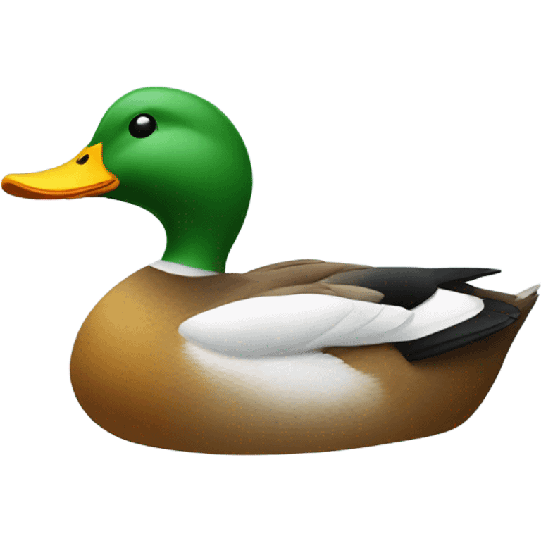 A duck that levitates in space emoji