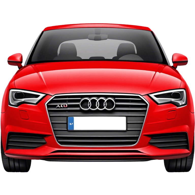 Red Audi A3 2014 front facing emoji