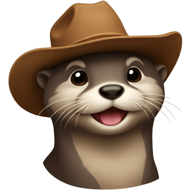 Otter wearing cowboy hat emoji