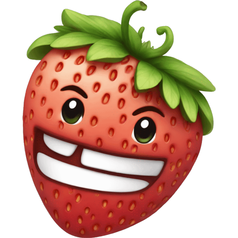 chill strawberry  emoji