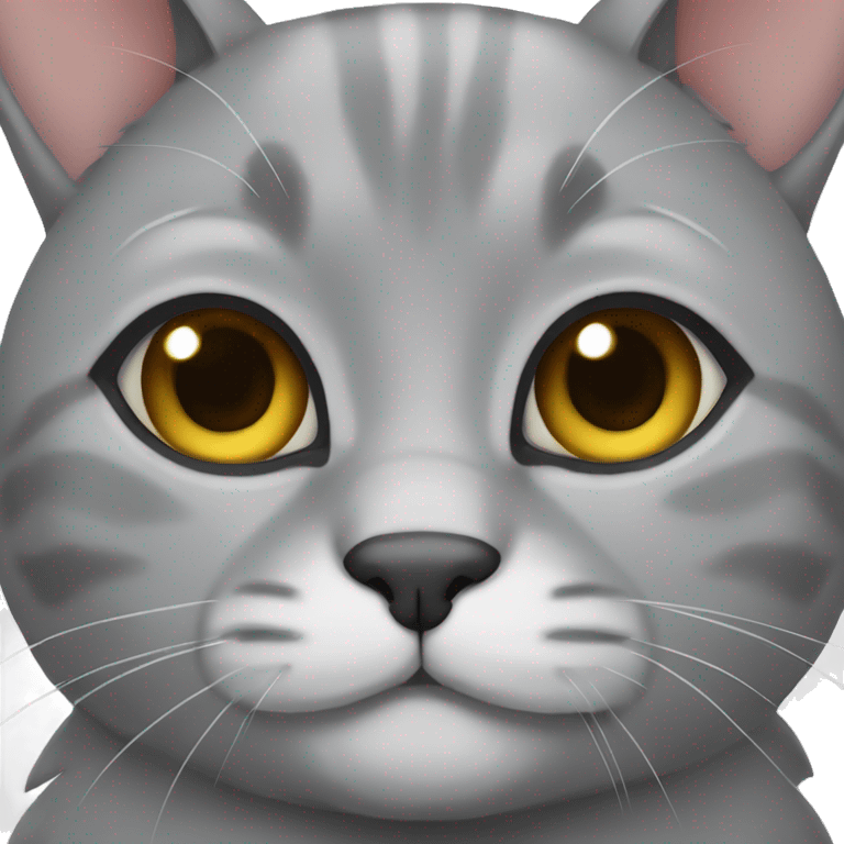 Lop-eared gray cat emoji