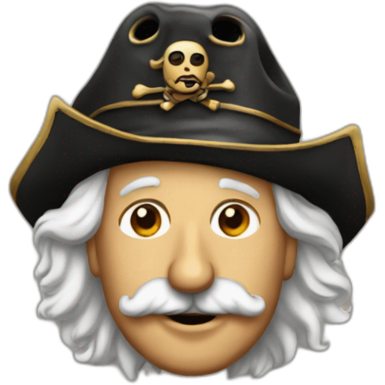 Einstein with a pirate hat emoji