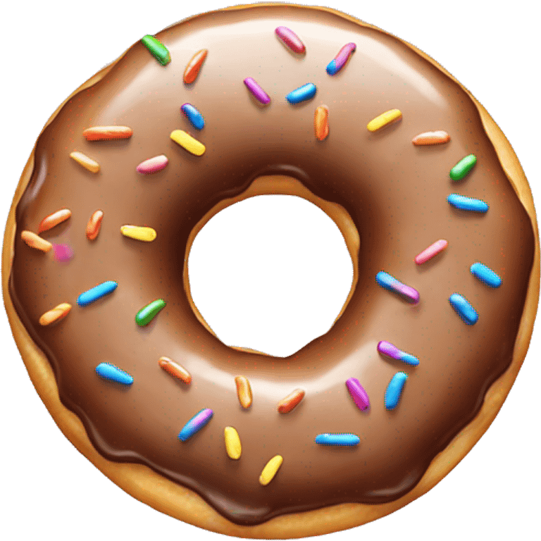 Donut with rainbow sprinkles emoji