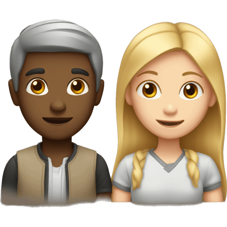 A boy and girl  emoji