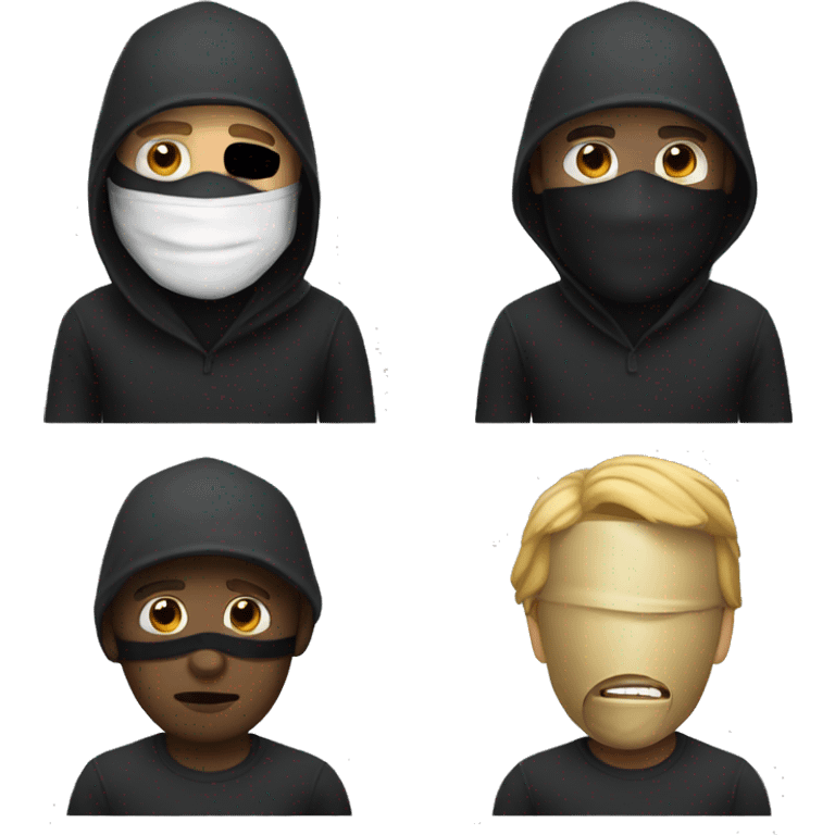 Man with a robber mask emoji