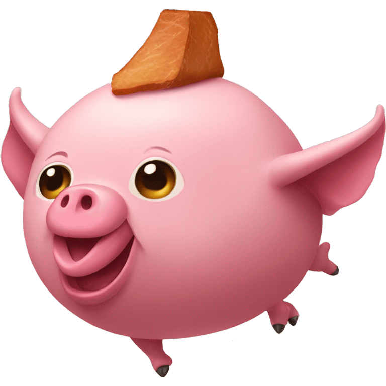 Majestic flying ham  emoji