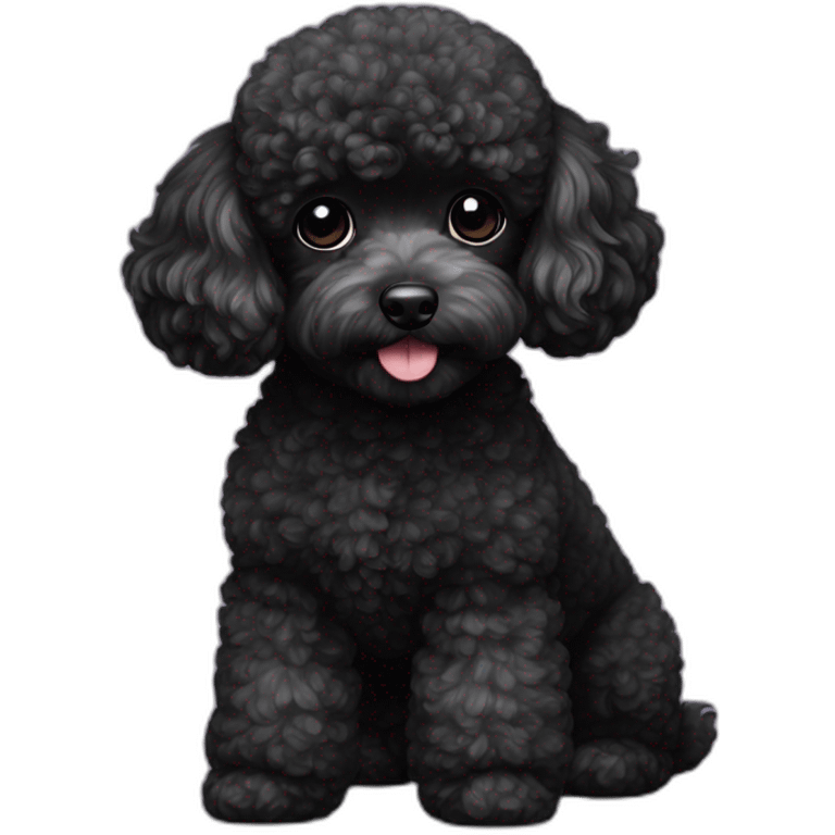 toy poodle black emoji