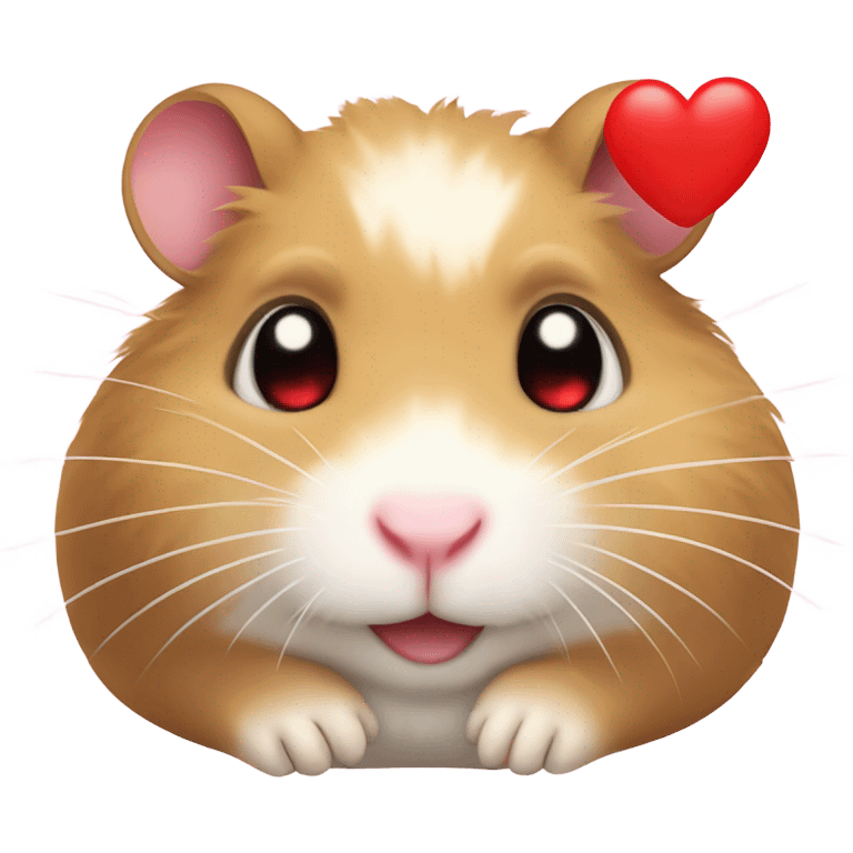 Hamster with red hearts instead of eyes emoji