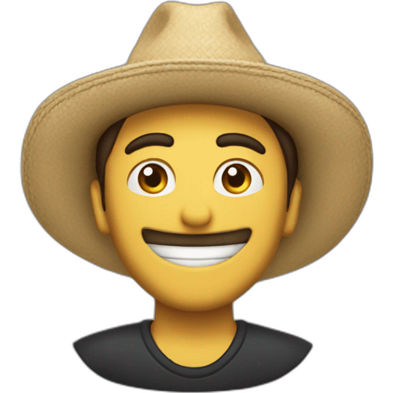 chico sin sombrero festejando estirando los brazos hacia arriba feliz emoji