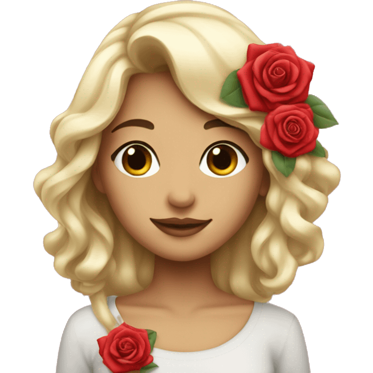 Girl with Arpi Rose Roses emoji