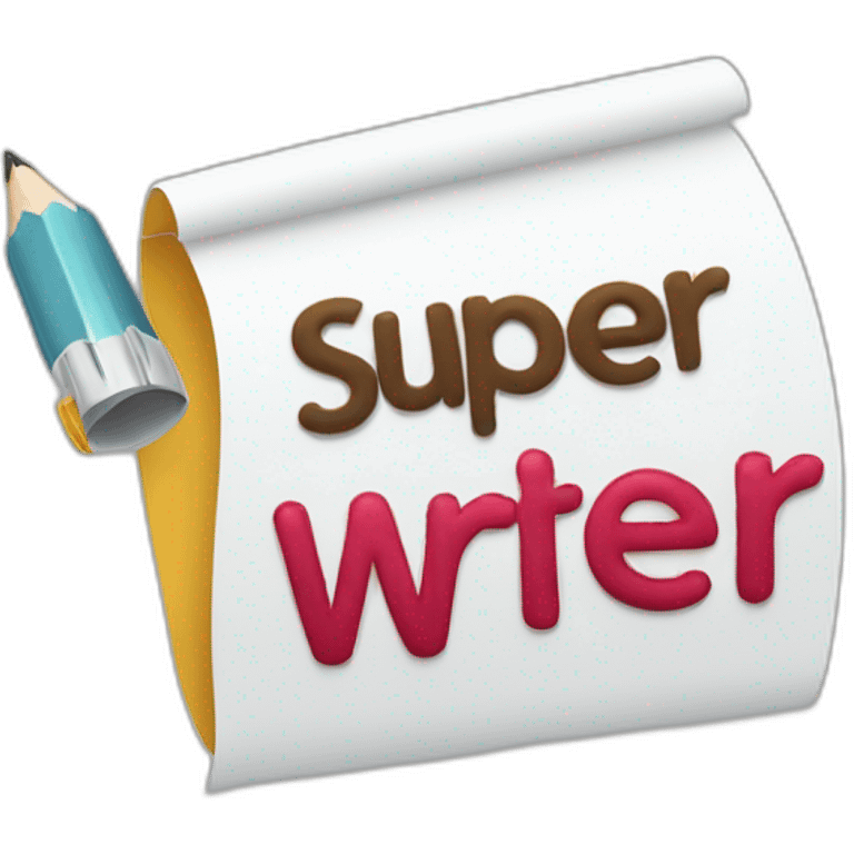 Add a banner saying super writer emoji