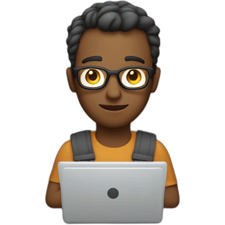 Man doing coding emoji