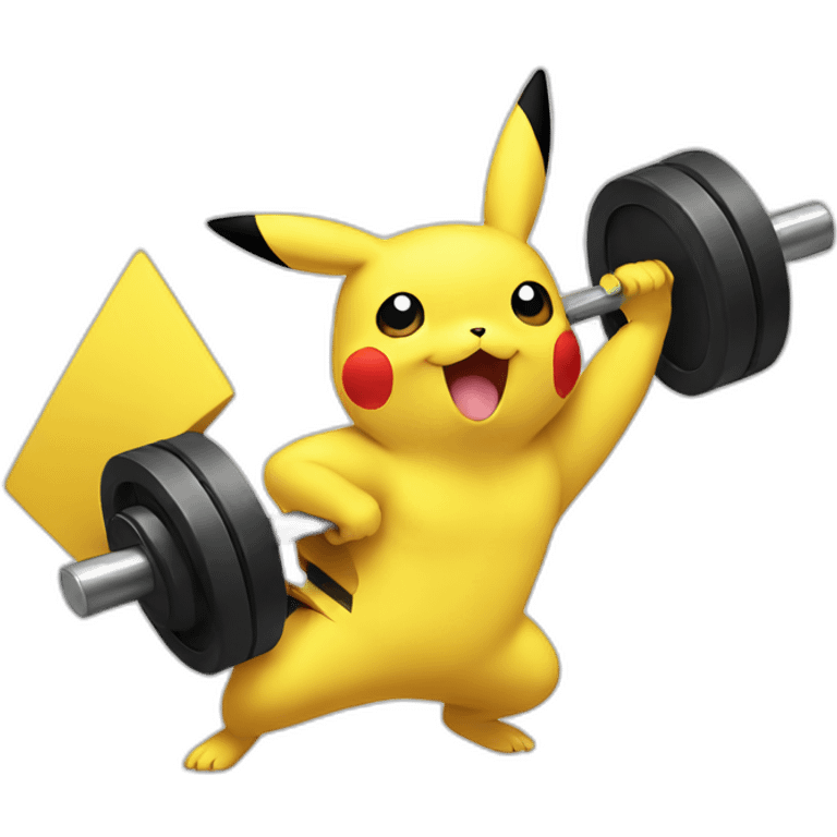 pikachu working out emoji