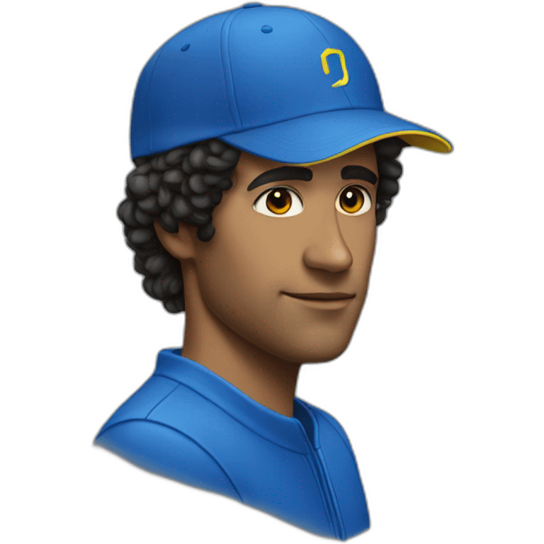 Senna-wearing-blue-hat emoji