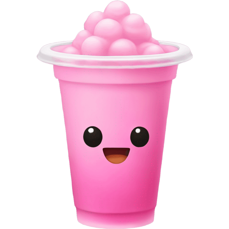 Pink boba emoji