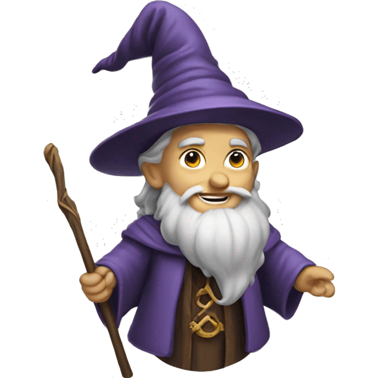 Winking wizard emoji