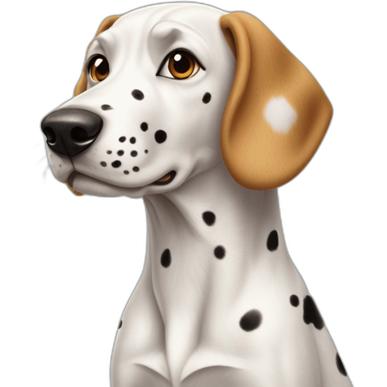 hound dog mix with dalmatian emoji