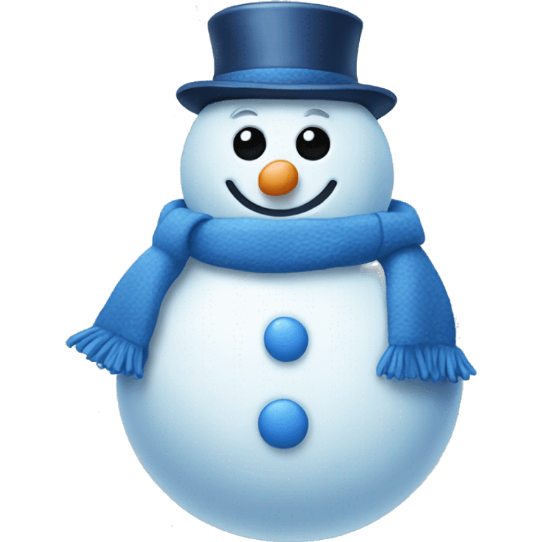 Blue snowman emoji