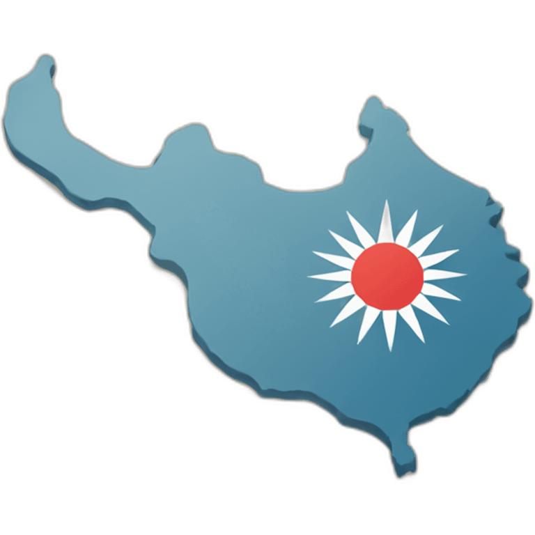 Map of Taiwan with flag emoji