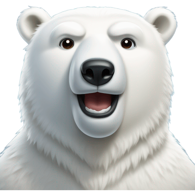 Polar bear winking  emoji