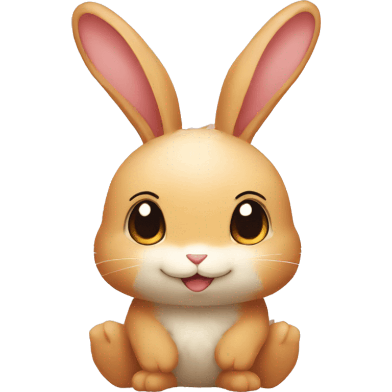 Pokemon-like rabbit in love emoji