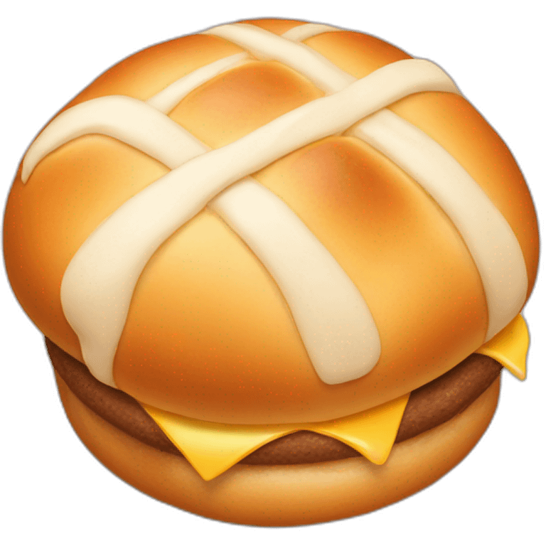 hot crossed bun emoji