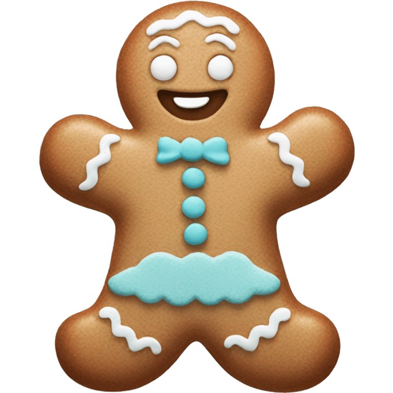 Pastel gingerbread man emoji