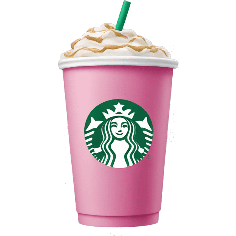 Pink Starbucks emoji