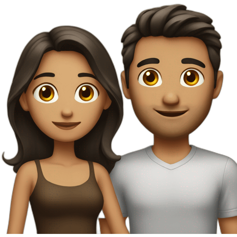 Brune couple emoji