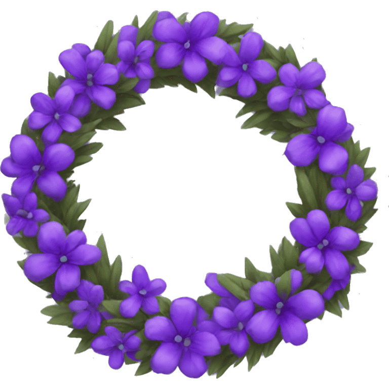 Purple wreath emoji