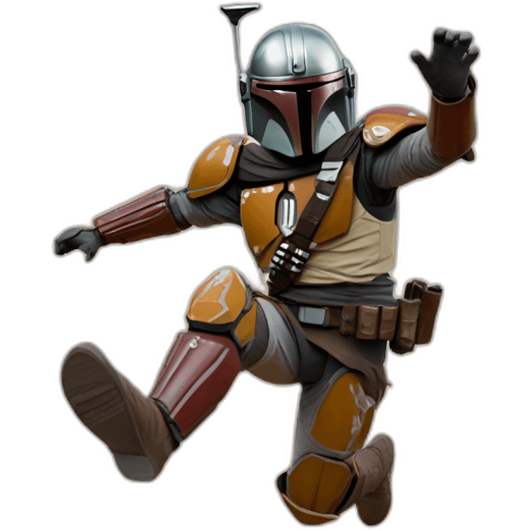 mandalorian jumping of the ground emoji