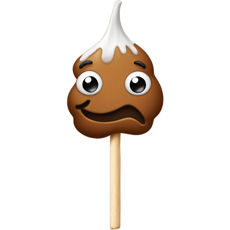 Poop emoji using toothpick  emoji