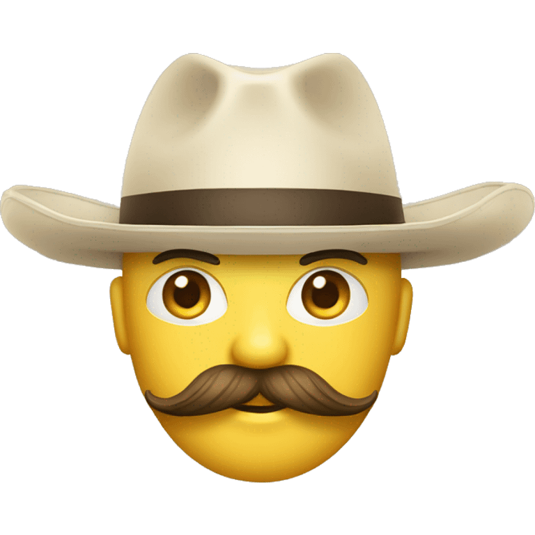 Honbre con bigote y sombrero con una cadena de oro emoji