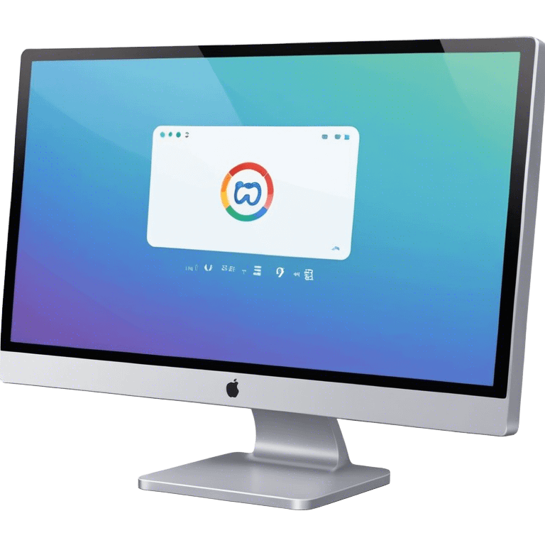Create an emoji for UX/UI design. Show a monitor or tablet with a web interface mockup displayed on the screen. Use modern, professional colors. Do not include any emojis or smiley faces. Make the background transparent. emoji