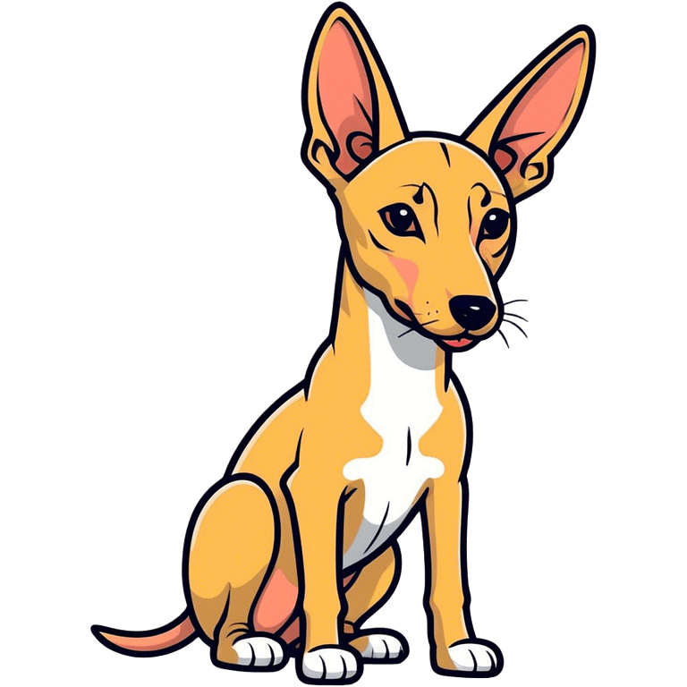 An Egyptian pharaoh hound with its tongue out emoji