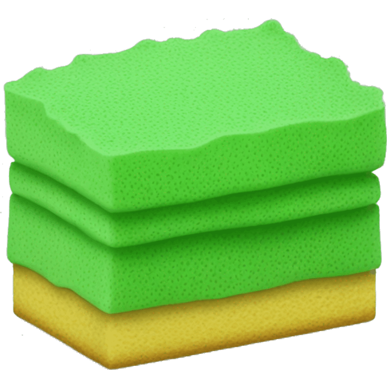 green flat square dish sponge emoji