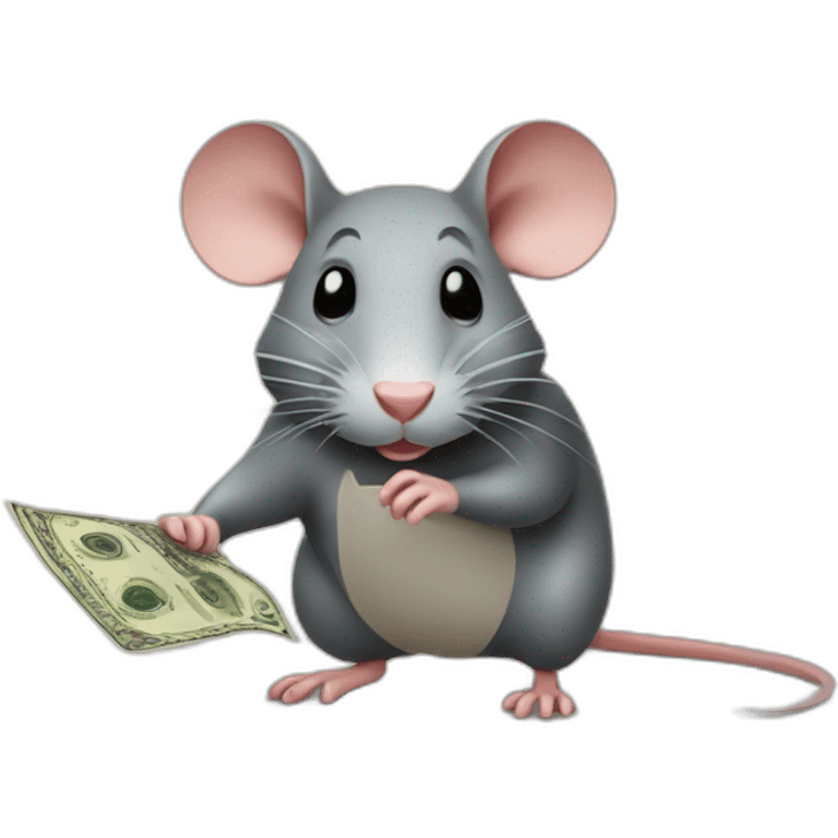 Marvelous Rat counting bills emoji